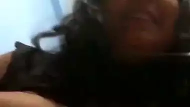 Round boobs girlfriend riding dick of boyfriend