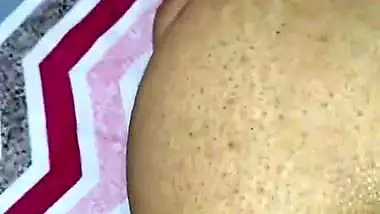 Man bangs a young big ass lady and cums on her