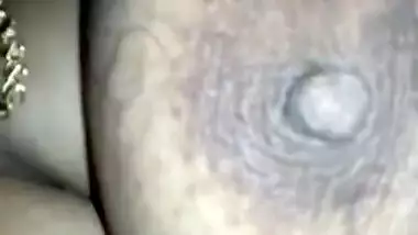 Indian guy sets camera on and touches sex boobs of XXX female in bed
