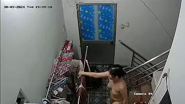 Hindi xxx mom dress change to nude caught by son