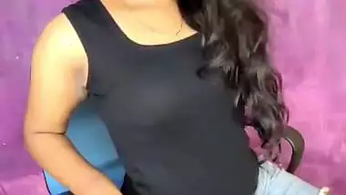 Tamil nude girl strips on a live video call and fingers pussy