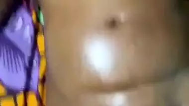 Oily Tamil wife fingering pussy before having sex