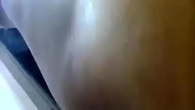 Lubricious Indian MILF touches her muff and natural twins in solo porn clip