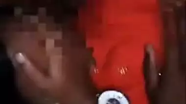 Desi girl is taken aback by brazen man who touches her soft boobies