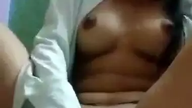Masturbating with bottle by horny Indian girlfriend