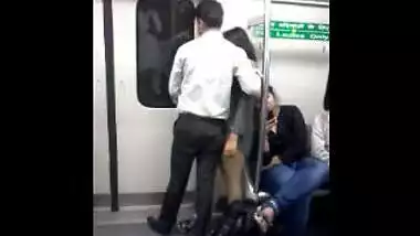 Elegant man meets girl in subway wagon and hints at Desi XXX fuck