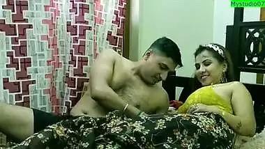 Indian hot xxx Bhabhi real sex with husband brother!! with romantic Hindi audio