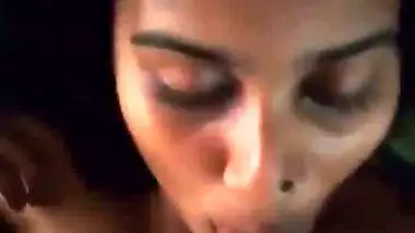 Nude girl makes her lover cum and shoots blowjob MMS