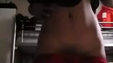 Come-hither Indian female performs XXX striptease in front of the camera