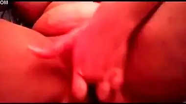 Indianporn video of a fat legal age teenager girl playing with her taut fur pie