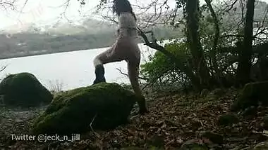Desi bhabhi outdoor beach public blowjob and doggystyle pussy fucking POV Indian