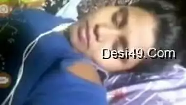 Mustached hubby is glad to see Desi's boobs during the porn video call