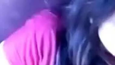 cute desi college girl in train slight rub scratch on boob-no nudity