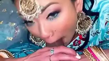 Kathmandu lady gives a Nepali blowjob to her Indian husband