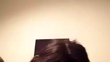 Desi cute teen girl sucking lover cock