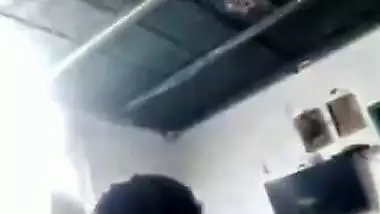 Horny Jija chews big boobs of Sali in a local bf video