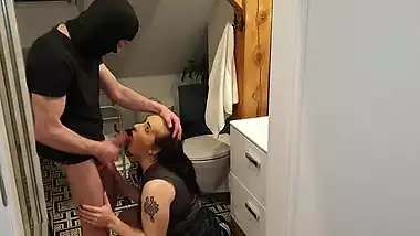 Blowjob in the bathroom.