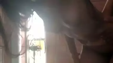 Slim Indian girlfriend standing fucking hot xxx