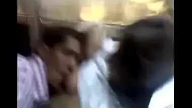 Horny college slut enjoys outdoor oral sex with her senior