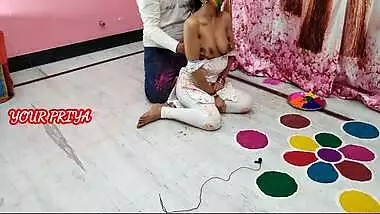 Holi Special - fuck hard priya in holi occasion with hindi roleplay - YOUR PRIYA