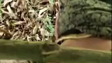 Desi Bhabhi with slutty-soul fucking outdoor by own nephew In doggy style