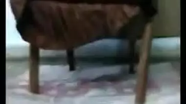 Homemade sex video of Indian woman in hijab playing with long dildo then pees