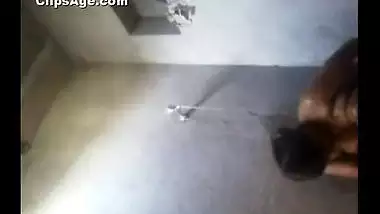 Old Indian guy using mobile cam in bathroom to get video of his daughter in law